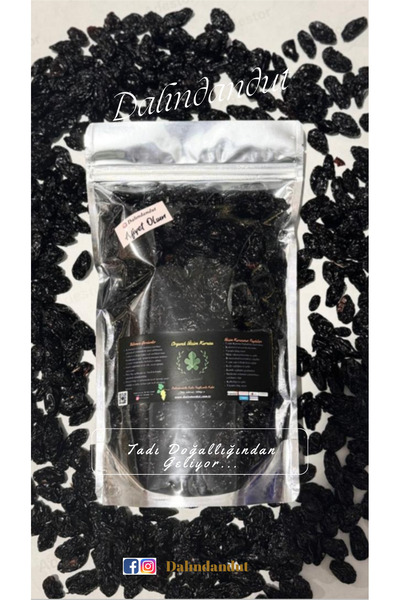 Dalındandut Yeni Mahsül Doğal Organik Siyah Üzüm Kurusu 1kg (YERLİ)