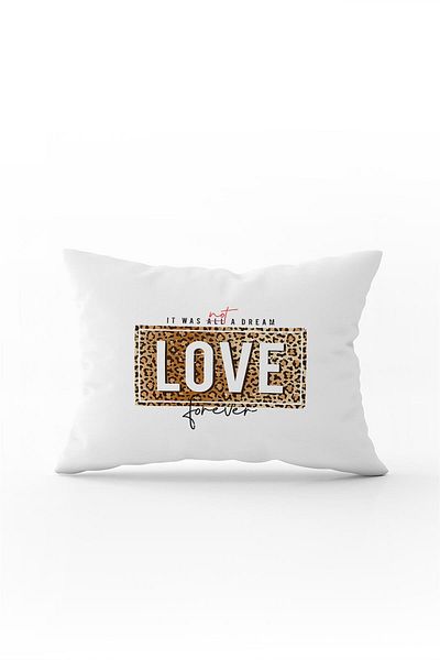 Cango Home Λευκό μαύρο Leopard Love Written Digital Printing Throw Μαξιλαροθήκη - Cgh417-3550 Εκτύπωση διπλής όψης