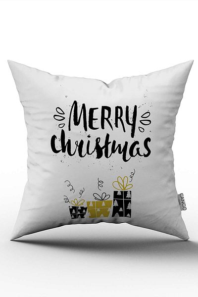 Cango Home Yellow Black Christmas Themed Digital Printed Throw Pillow Cover Cgh820