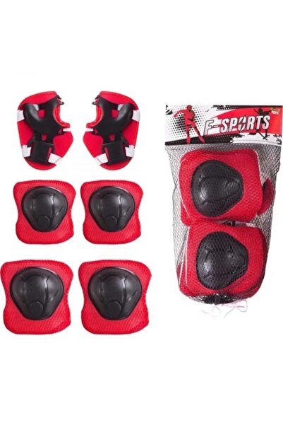 Furkan Toys Knee Pad Elbow Pad Hand Set Red