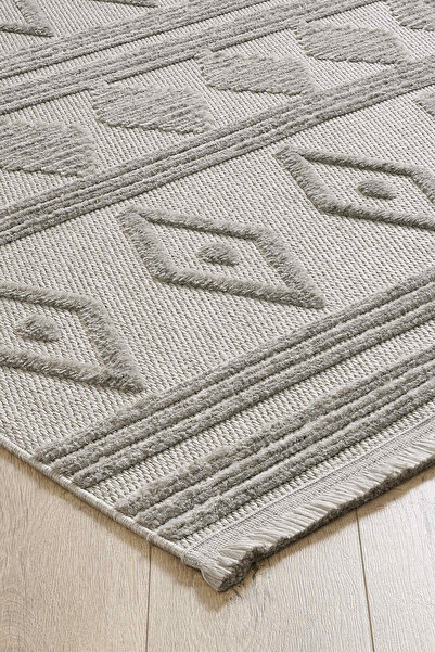 Empera Shibori - Lead Grey Kaymaz Tabanlı Antialerjik Halı