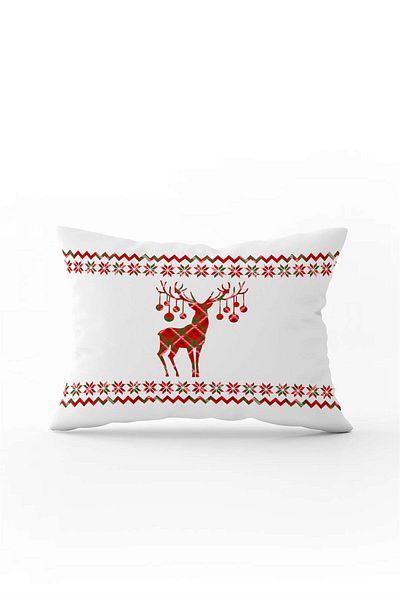 Cango Home Red Green Christmas Themed Digital Printed Throw Pillow Cover Cgh881-3550 Double Sided Printed