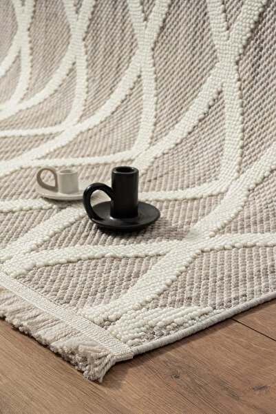 Empera Agra - Sienna Modern Iskandinav Desenli Oturma Odası Halısı