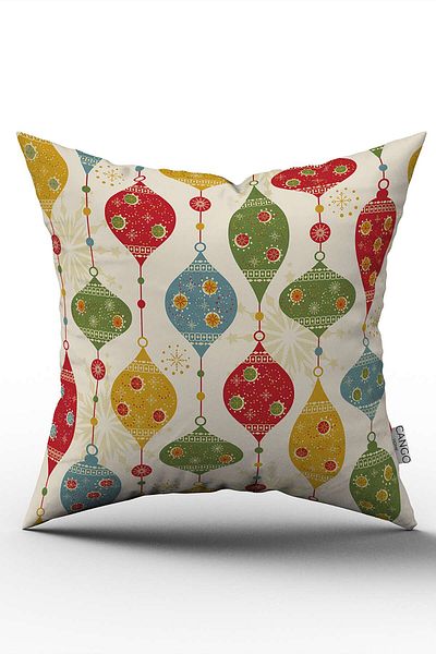 Cango Home Red Green Christmas Themed Digital Printed Throw Pillow Cover Cgh846