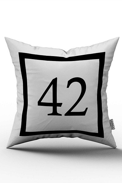 Cango Home Husă de pernă cu imprimare digitală numerică alb-negru 42