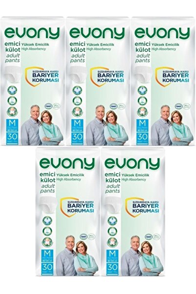 Evony Hasta Bezi Yetişkin Emici Külot M-orta Boy 150 Adet (5pk*30)