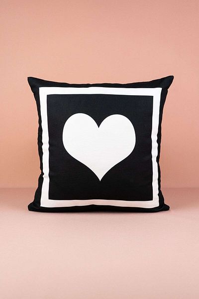 Cango Home Husa De Perna Arunca Litera Inima - 43x43 Cm