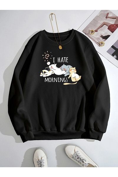 Moda Glo Tricou de damă oversize cu imprimeu fluture alb