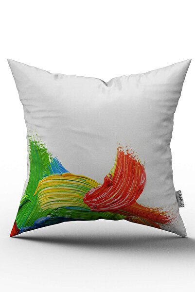 Cango Home Біла багатоколірна декоративна фарба з візерунком, цифровий друк, ...