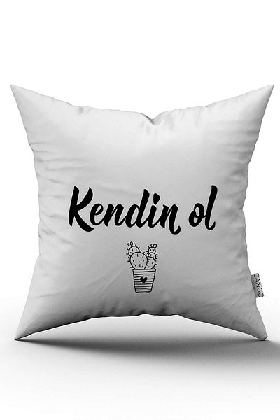 Cango Home White Black Be Yourself Written Digital Printing Throw Pillow Pillow Case - Cgh482