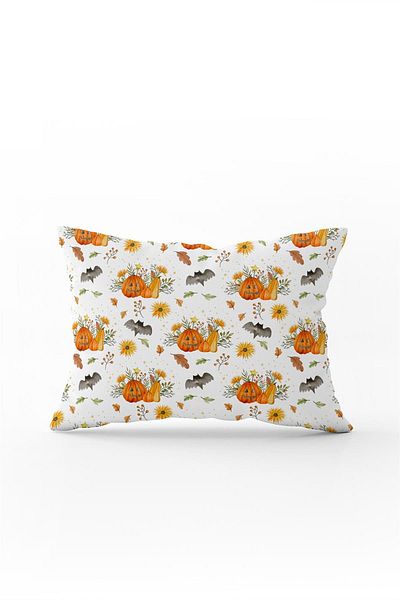 Cango Home Orange Halloween Pumpkin Patterned Digital Printed Throw Pillow Cover Cgh750-3550 Double Sided Printed