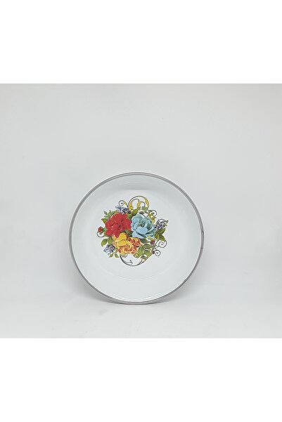 Avşar Emaye Evim 18 cm emaye tabak MUHALLEBİ TABAĞI KAHVALTI TABAĞI