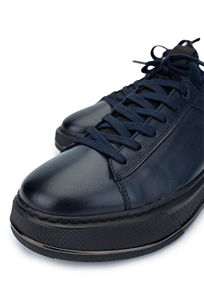 Tamer Tanca Erkek Hakiki Deri Lacivert Sneakers & Spor Ayakkabı