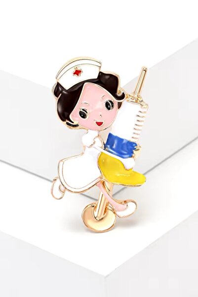 PETEK AKSESUAR HEMŞİRE İĞNE ŞIK BROŞ 4 CM.