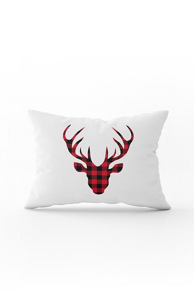 Cango Home Red White Christmas Themed Digital Printed Throw Pillow Pillow Case - Cgh327-3550 Double Sided Printed