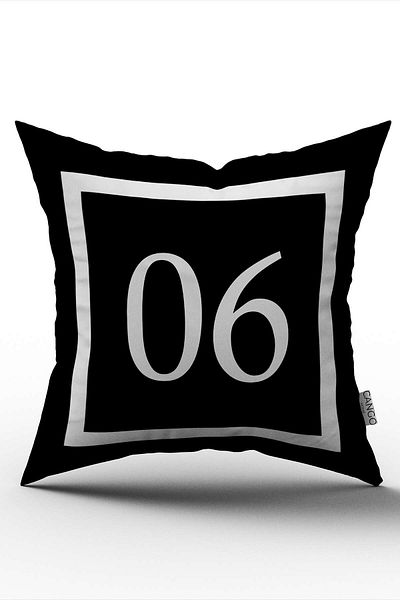 Cango Home Husă de pernă cu imprimare digitală numerotată 06