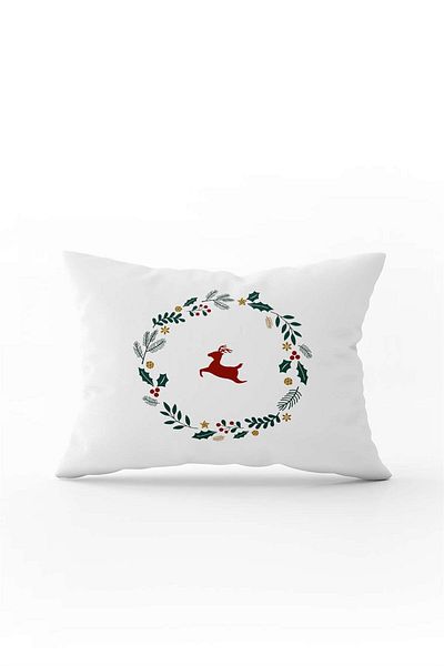 Cango Home Green Red Christmas Themed Digital Printed Throw Pillow Cover Cgh908-3550 Double Sided Printed