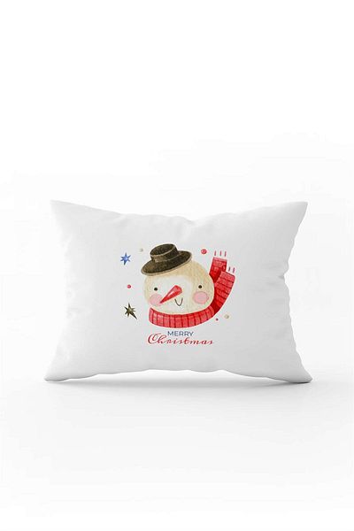 Cango Home Red Blue Christmas Themed Digital Printed Throw Pillow Cover Cgh900-3550 Double Sided Printed