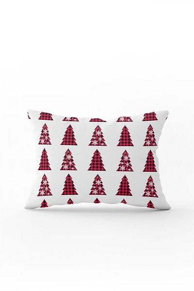Cango Home Red White Christmas Themed Digital Printed Throw Pillow Pillow Case - Cgh326-3550 Double Sided Printed
