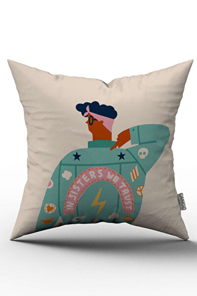 Cango Home Крем зелена сучасна фігурна наволочка для подушки - Cgh173