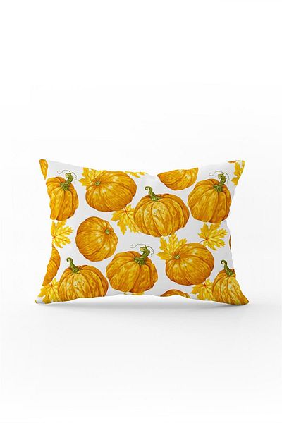 Cango Home Orange Halloween Pumpkin Patterned Digital Printed Throw Pillow Cover Cgh762-3550 Double Sided Printed