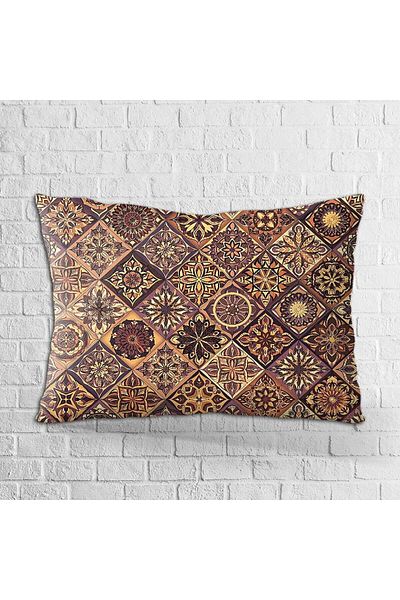 Cango Home Față de pernă cu două fețe, maro, galben, retro, cu model vintage, imprimată digitală - Otyk051-ct