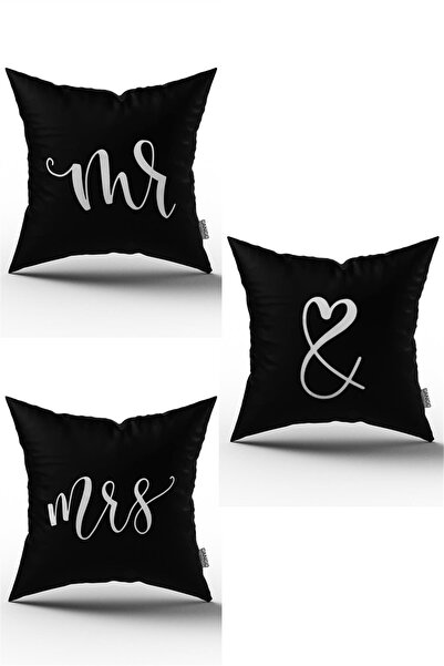 Cango Home Чорно-білий набір подушок для дивана з цифровим принтом «Жінка, чо...