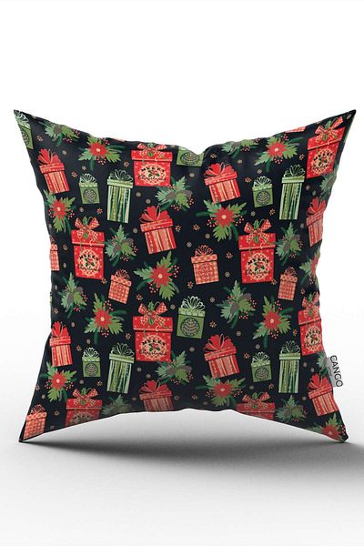 Cango Home Double Sided Red Black Christmas Themed Digital Printed Throw Pillow Pillow Case - Cgh300-ct