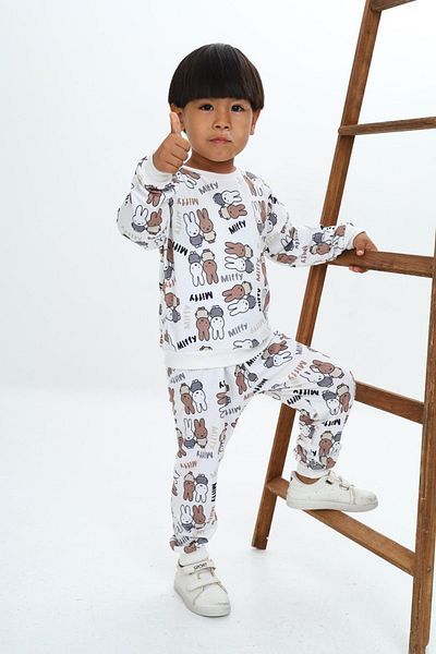 My Kids Wear Silky Applique Fabric for Child - Two Thread Set
