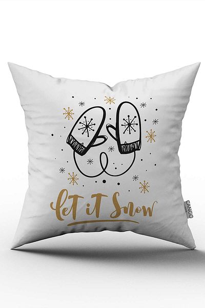 Cango Home Black Yellow Christmas Themed Digital Printed Throw Pillow Cover Cgh852
