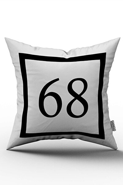 Cango Home Crno-beli broj Digitalna štampa Navlaka za jastuk 68
