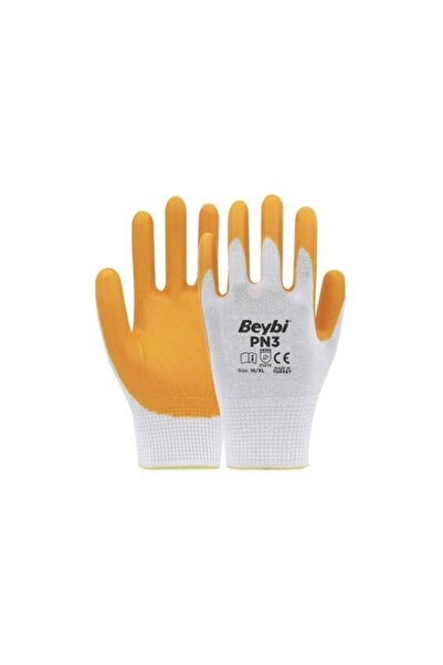 Beybi Pn3 Polyester Knitted Nitrile Gloves 3 Pieces