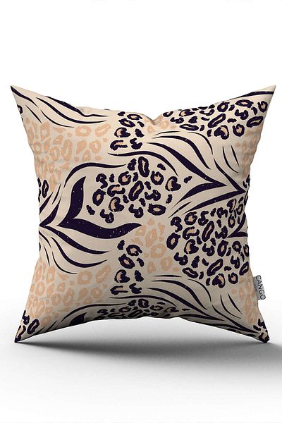 Cango Home Husă de pernă maro neagră cu model leopard cu imprimare digitală - Cgh347
