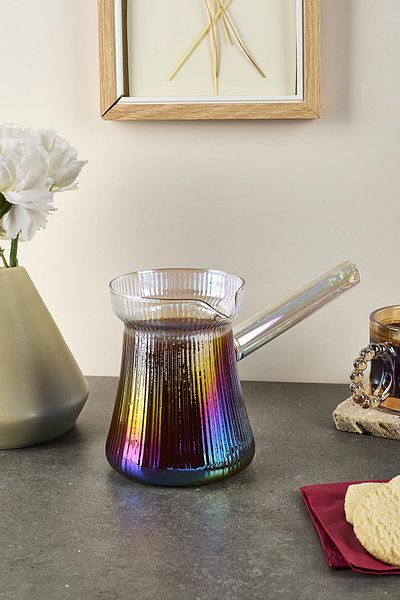 Perotti Felicita Linear Luster Borosilicate Glass Coffee Pot