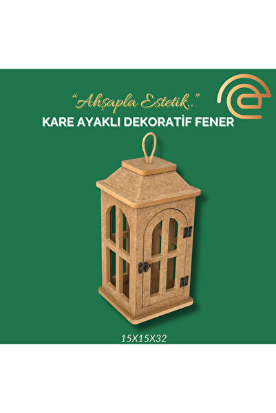 Eymen Hobi KARE AYAKLI DEKORATİF FENER BÜYÜK