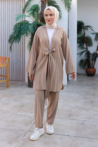 MİSSKAYLE Mink Kimono Set 1225 - Lacing Detail