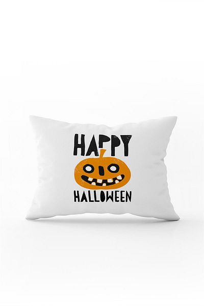 Cango Home Orange Halloween Pumpkin Patterned Digital Printed Throw Pillow Cover Cgh764-3550 Double Sided Printed