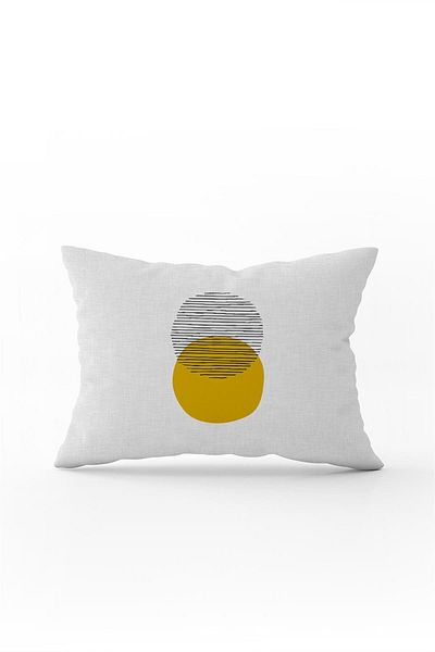 Cango Home Yellow Black Modern Abstract Pattern Digital Printed Throw Pillow Pillow Case Cgh735-3550 Double Side Print