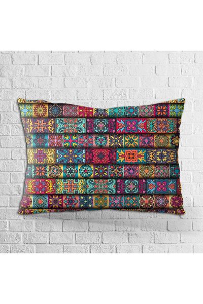 Cango Home Husă de pernă cu două fețe, 35x50, galbenă, multicoloră, retro, vintage, imprimată digitală - Otyk047-3550
