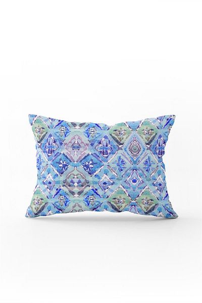 Cango Home Față de pernă cu două fețe, 35x50, albastru, verde, cu modele abstracte etnice - Cgh259-3550