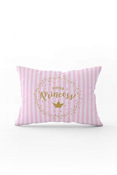 Cango Home Pink Baby Girl Princess Digital Printed Throw Pillow Cover - Cgh333-3550 Double Sided Printed