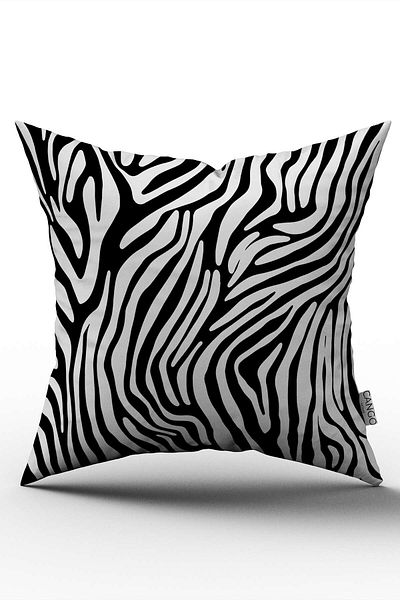 Cango Home Black and White Zebra Pattern Digital Printing Throw Pillow Pillow Case - Cgh386