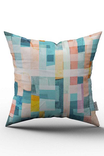 Cango Home Față de pernă decorativă abstractă, albă, cu două fețe, culori mixte - Cgh159-ct