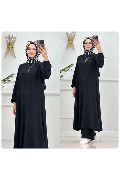 VALENS BOUTİQUE Hijab Dress and Ankle Length Pants Set - Long Hijab Set