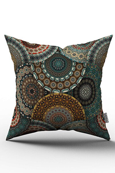 Cango Home Двосторонній зелений чохол для подушки з ретро-візерунком, цифрови...