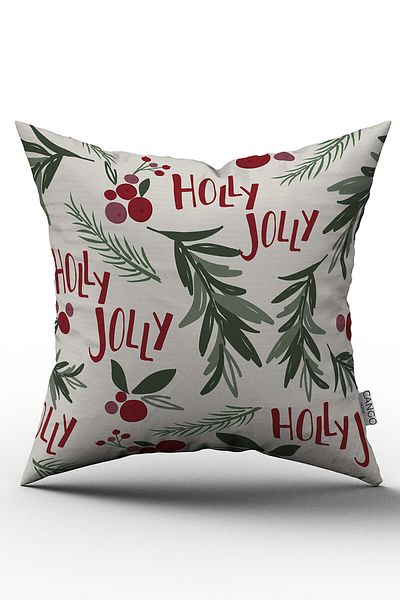 Cango Home Red Green Christmas Themed Digital Printed Throw Pillow Cover Cgh793