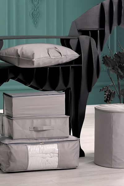Vedsey Home Organizer Large Size Plinth Organizer Bag with Gray Window 70x50x25 Cm