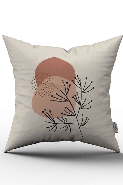 Cango Home Double Sided Pink Cream Modern Abstract Floral Decorative Kirent Case - Cgh276-ct