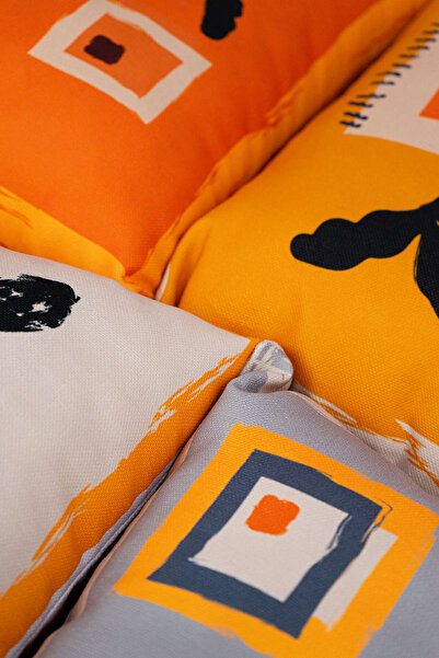 Cango Home Double Sided Brown Bohemian Leaf Patterned 4-Piece Digital Printed Throw Pillow Cover Set 4kmbs138-ct