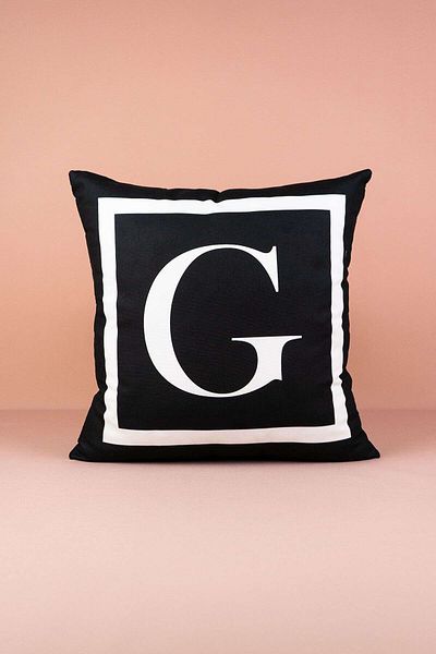 Cango Home Husa De Perna Arunca Litera Litera G - 43x43 Cm